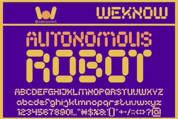 Autonomous Robot Font: A Display Typeface That Commands Attention