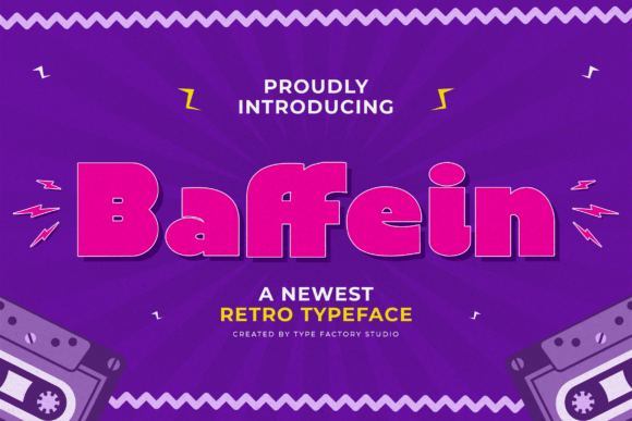 Baffein: A Bold Retro Display Typeface for Handmade Creators