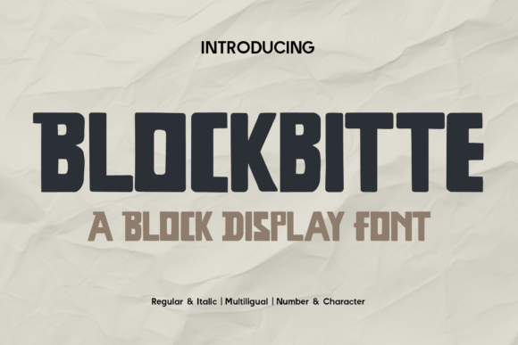 Blockbitte: A Display Font with Quiet Confidence