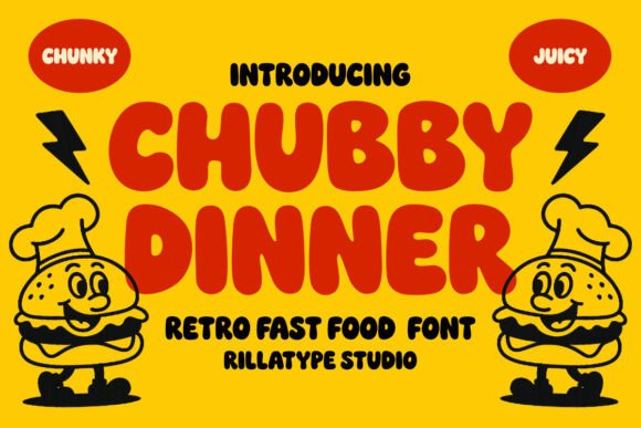 Chubby Dinner: A Display Font That Sells Joy
