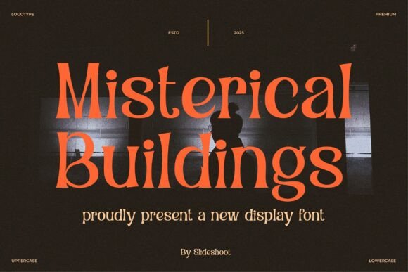 Misterical Buildings: A Vintage Display Font for Editorial Mood