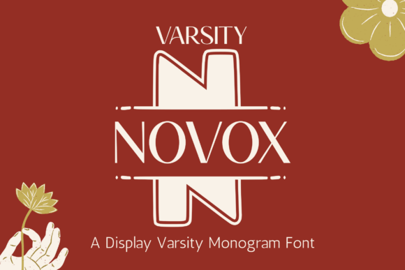 Novox Varsity Monogram: A Bold Display Font with Collegiate Grit