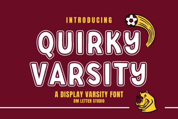Quirky Varsity: A Playful, Retro Display Typeface for Editorial Charm