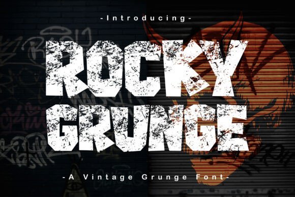 Rocky Grunge: A Bold Display Font for Digital Branding