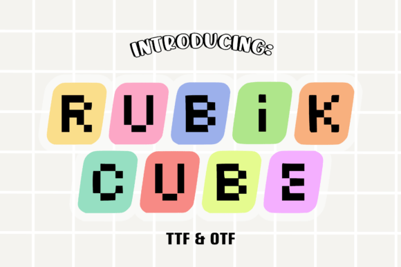 Rubik Cube: A Playful Display Font for Digital Branding