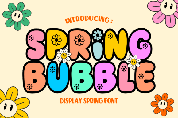 Spring Bubble: A Cheerful Display Font for Small Business Branding