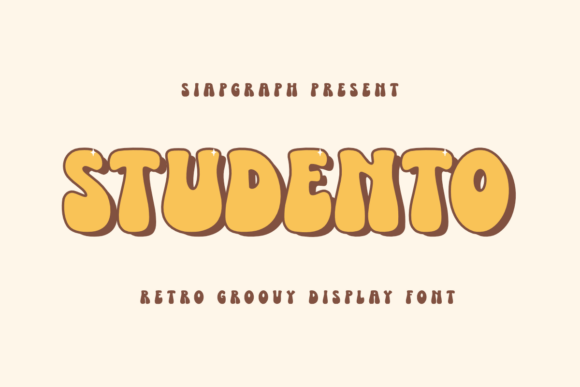 Studento: A Groovy 70s Display Font for Handmade Labels & Printables