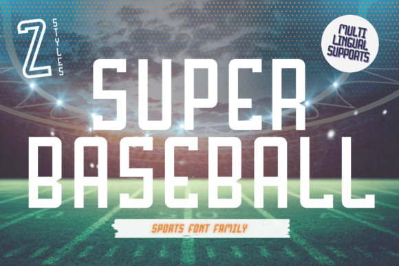 Super Baseball Font: Retro-Chic Display Type for Handmade Labels & Printables