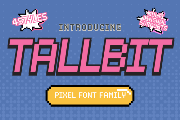 Tallbit: A Clean, Retro-Digital Display Font for Crafters